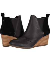 toms black ankle boots