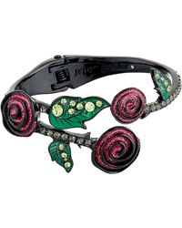 Broche Femme Betsey Johnson - Modèle BJ10403 - Violet Rose Avec Strass - Neuf Avec étiquettes