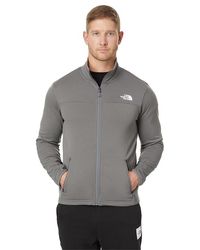 The North Face - Cedar Trail Grid Fleece Full Zip Jacket (Smoked Pearl) Coat - Lyst