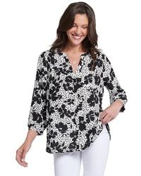 NYDJ - Pintuck Blouse Clothing Xs (Us 0-2) Polyester - Lyst