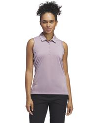 adidas - Ultimate365 Solid Sleeveless Polo Shirt - Lyst