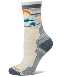 Smartwool - Hike Light Cushion Mountain Moon Crew No Show Socks Shoes Lg Shoe 10-12.5) Merino/Nylon - Lyst