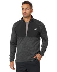 New Balance - Athletics Heat Grid 1/2 Zip T Shirt, Polyester/Spandex - Lyst
