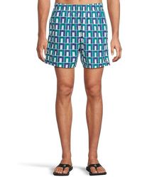 Lacoste - Mid Length Robert George Print Swim Trunks Swimwear Sets Mascarpone/Sloe 0-Undergr, Polyester - Lyst