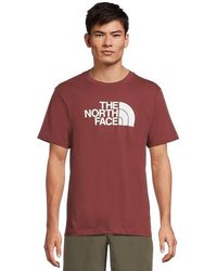 The North Face - Evolution Half Dome Short Sleeve T-Shirts Clothing Sumac/Tnf, Cotton - Lyst
