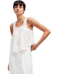 Madewell - Embroidered A-line Top In 100% Linen - Lyst