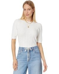 Madewell - Calla Snowy Lace Short Sleeve Elbow Tee (Frost) Sweater - Lyst