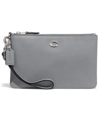 COACH - Polished Pebble Leather Small Wristlet - Lyst