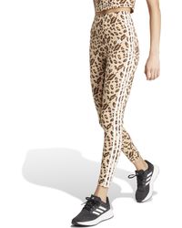 adidas - Essentials 3-stripes Animal Printed Leggings - Lyst