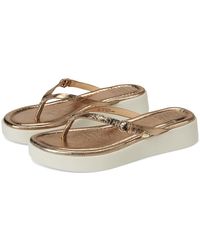 Frye - Maya Buckle Thong Sandals Wedge Shoes 8.5 B - Lyst
