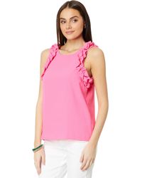 Lilly Pulitzer - Kailee Sleeveless Ruffle Top - Lyst
