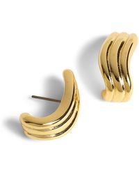 Madewell - Ribbed Wavy Statement Earring - Lyst