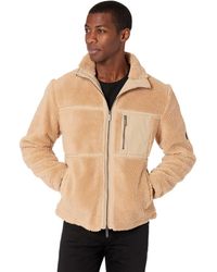 Native Youth Sherpa Jacket With Nylon Trim - Natural