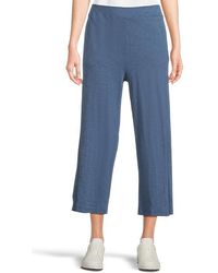 Mod-o-doc - Wide Leg Cropped Pants Casual Pants, Cotton - Lyst