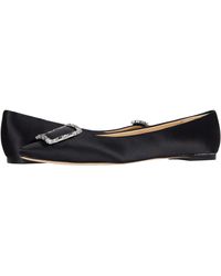 badgley mischka black flats
