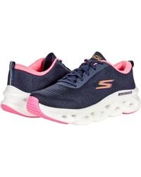 Skechers Synthetic Go Run Glide Step Hyper - Dash Charge in Black 