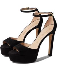stuart weitzman black platform sandals