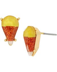 Betsey Johnson - Halloween Candy Corn Stud Earrings - Lyst
