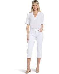 NYDJ - Petite Marilyn Crop Cuff Jeans In Optic White - Lyst