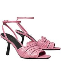 Tory Burch - 85 Mm Ruched Heel Sandals ( Bubblegum) Sandals - Lyst