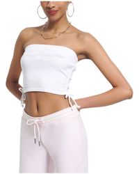 Juicy Couture - Rib Tube Top With Ties - Lyst