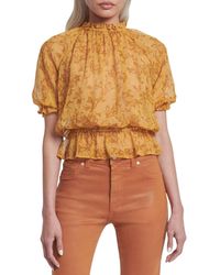 7 For All Mankind - Short Sleeve Soft Volume Top - Lyst