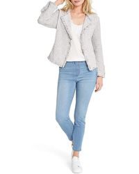 NIC+ZOE - Fringe Mix Knit Jacket (Sugar Cookie) Clothing - Lyst