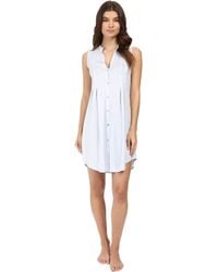 Hanro - Cotton Deluxe Button Front Tank Nightgown - Lyst
