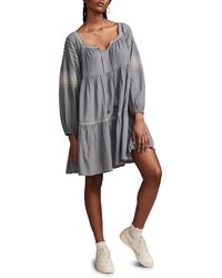 Lucky Brand - Embroidered Tiered Long Sleeve Mini - Lyst