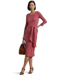 Ralph Lauren - Imalah-Long Sleeve-Day Dress Dress, Cotton/Elastane/Modal - Lyst