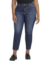 Silver Jeans Co. - Plus Size Highly Desirable High-rise Slim Straight Leg Jeans W28440rcs340 - Lyst