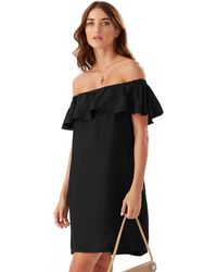 tommy bahama chambray off the shoulder dress
