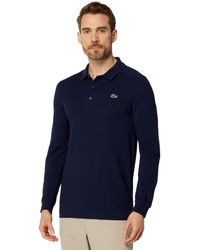 Lacoste Golf Performance Long Sleeve Polo Shirt - Blue