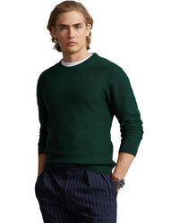 Polo Ralph Lauren - Textured Cotton Crew Neck Sweater - Lyst