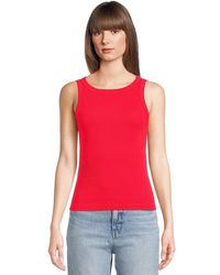 Madewell - Brightside High Neck Tank Top Clothing Xl 14-16) Cotton/Denim/Elastane - Lyst