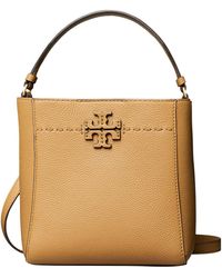 Tory Burch Leather Mcgraw Small Bucket Bag | Lyst