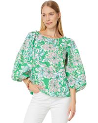 Lilly Pulitzer - Barbara 3/4 Sleeve Cotton Top - Lyst
