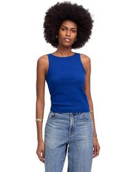 Madewell - Brightside High Neck Tank Top Clothing Xl 14-16) Cotton/Denim/Elastane - Lyst