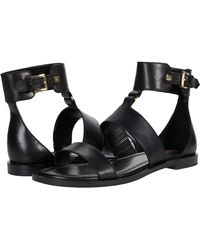 MICHAEL Michael Kors Amos Leather Gladiator Sandals in Black - Lyst