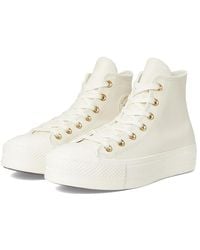 Converse - Chuck Taylor All Star High-Top Platform Leather Sneaker Cold Weather Boots Egret/Egret/ 7.5 - Lyst