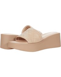 seychelles monogram leather wedge sandal