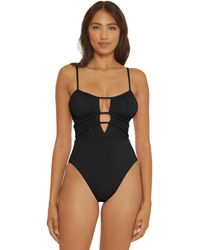 Becca - Color Code Shirred Front One Piece - Lyst