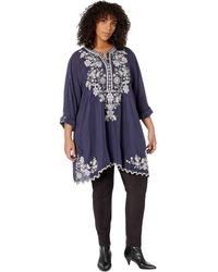 johnny was dotted geo tunic dress