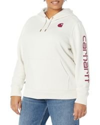 Carhartt - Plus Size Clarksburg Sleeve Logo Hooded Sweatshirt - Lyst
