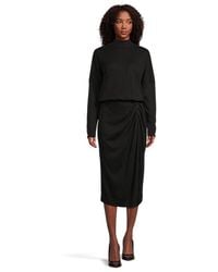 Michael Stars - Lila Blouson Midi Dress Dress Md (Us 6-8) Cotton/Modal/Spandex - Lyst