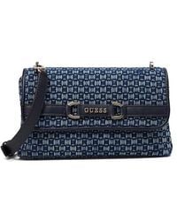 Guess - Majka Crossbody Flap (Denim) Cross Body Handbags - Lyst