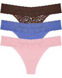 Natori - Bliss Perfection One Size Thong 3-pack - Lyst
