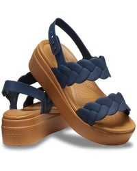 Crocs™ - Brooklyn Woven Low Wedges Platform Sandals - Lyst