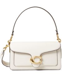 COACH Tabby Pebbled Leather Shoulder Bag - White