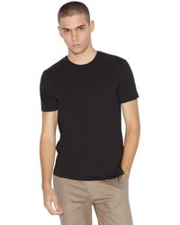 Armani Exchange - Crew Neck Tee With Small Logo Patch - Lyst